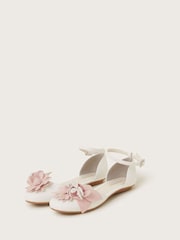 Monsoon Pink Two-Tone Ballerina Flats - Image 1 of 3