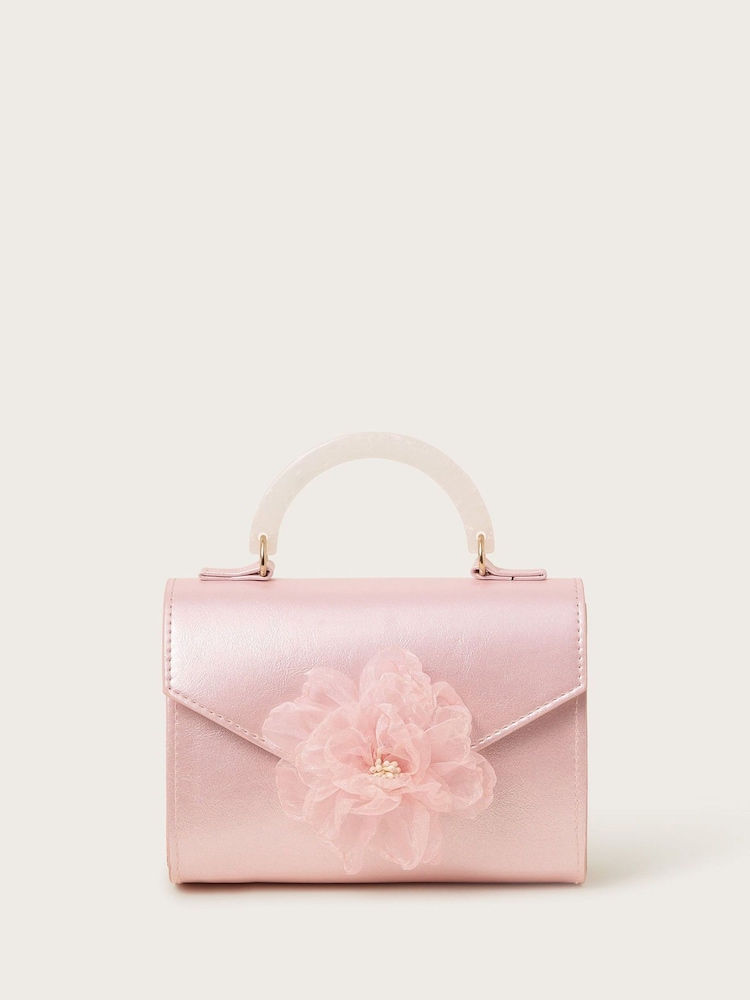 Monsoon Pink Cassie Shimmery Tulle Flower Bridesmaid Bag - Image 1 of 1 Monsoon Pink Cassie Shimmery Tulle Flower Bridesmaid Bag - Image 1 of 1