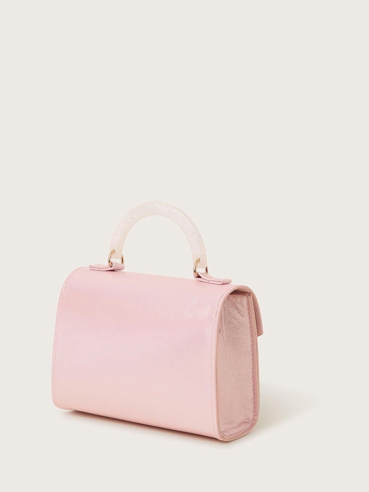 Monsoon Pink Cassie Shimmery Tulle Flower Bridesmaid Bag - Image 2 of 4