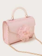 Monsoon Pink Cassie Shimmery Tulle Flower Bridesmaid Bag - Image 3 of 4