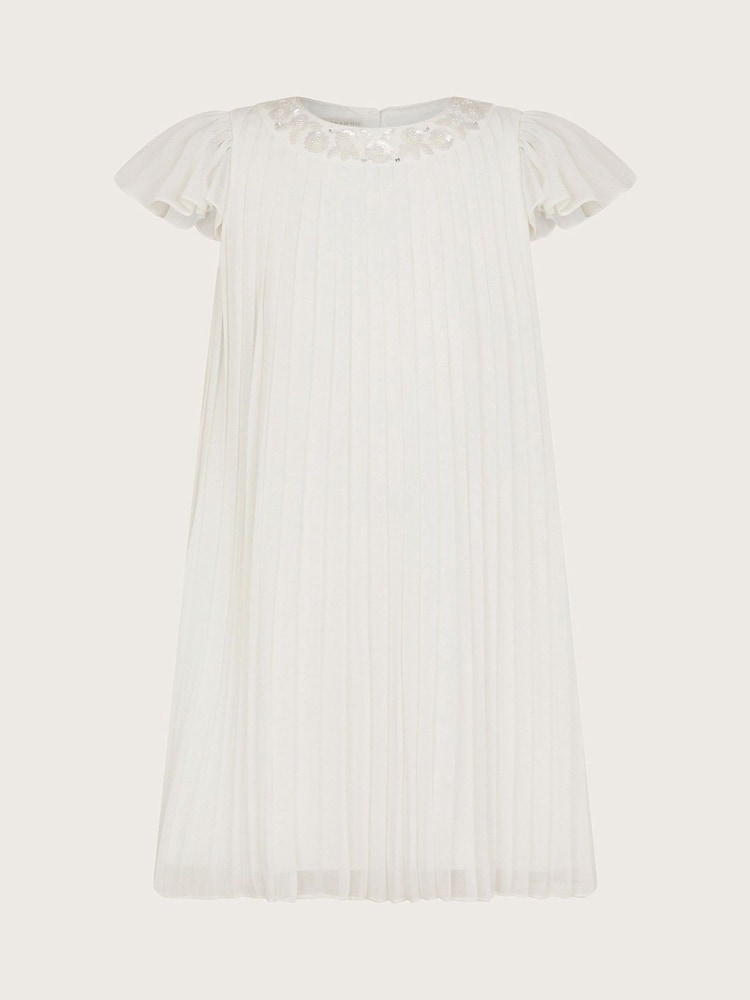 Monsoon Natural Nellie Pleated Bridesmaid Dress - Image 2 of 4