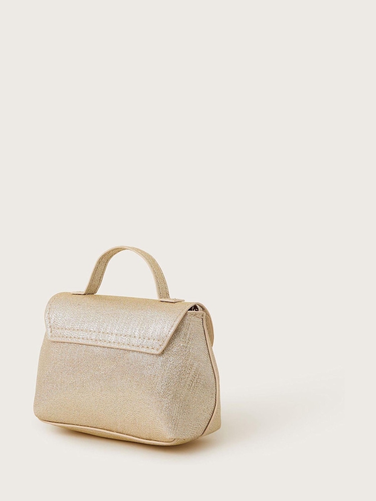 Monsoon Gold Mini Metallic Jewel Embellished Bag - Image 2 of 4