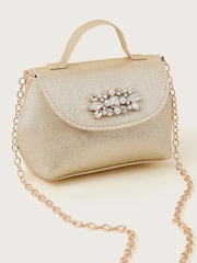 Monsoon Gold Mini Metallic Jewel Embellished Bag - Image 3 of 4