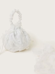 Monsoon White Flower Pouch Bag and Bow Hair Clips Set - Image 4 of 4