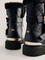 Baker by Ted Baker Girls Buckled Faux Fur Trim Chunky Boots - Image 5 of 6