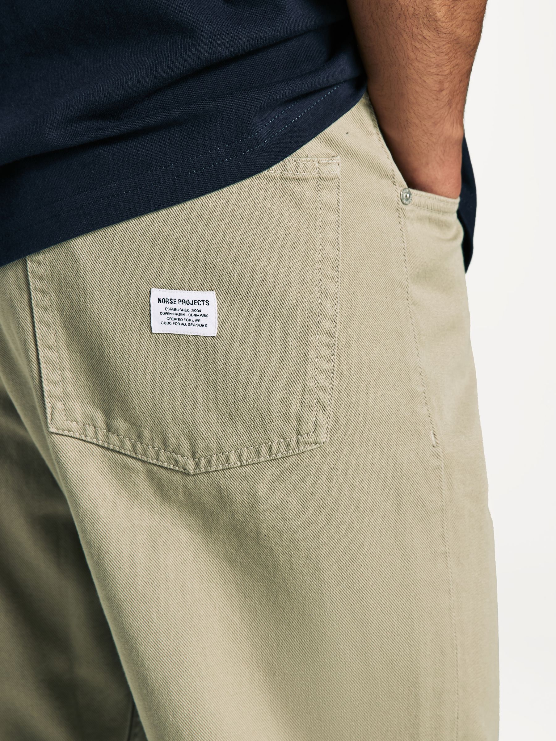 Buy Norse Projects Brown Relaxed Fit Mogens 5 Pocket Twill