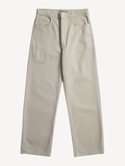 Norse Projects Brown Relaxed Fit Mogens 5 Pocket Twill Trousers - Image 7 of 9