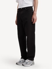Norse Projects Black Relaxed Fit Mogens 5 Pocket Twill Trousers - Image 2 of 5