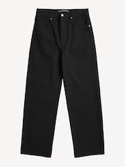 Norse Projects Black Relaxed Fit Mogens 5 Pocket Twill Trousers - Image 3 of 5