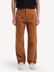 Norse Projects Brown Lukas Relaxed Leg Workwear Trousers - Image 1 of 5