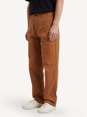 Norse Projects Brown Lukas Relaxed Leg Workwear Trousers - Image 2 of 5