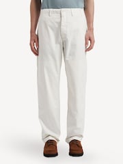 Norse Projects Cream Lukas Relaxed Leg Workwear Trousers - Image 1 of 6