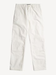 Norse Projects Cream Lukas Relaxed Leg Workwear Trousers - Image 3 of 6