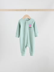 Multi Flower Two Way Zip Baby Sleepsuits 3 Pack (0mths-3yrs) - Image 8 of 20