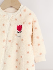 Spot Heavyweight Fleece Baby Sleepsuit - Image 3 of 10