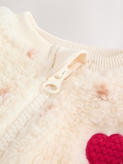 Spot Heavyweight Fleece Baby Sleepsuit - Image 5 of 10