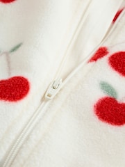 Red 2 Pack Micro Fleece Two Way Zip Baby Sleepsuits - Image 10 of 13