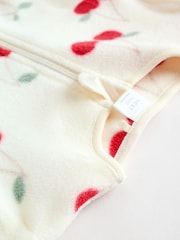 Red 2 Pack Micro Fleece Two Way Zip Baby Sleepsuits - Image 8 of 13