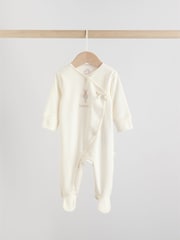 Ecru Fairy Mouse 3 Pack Baby Sleepsuits (0-2yrs) - Image 3 of 12