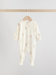 Ecru Fairy Mouse 3 Pack Baby Sleepsuits (0-2yrs) - Image 4 of 12