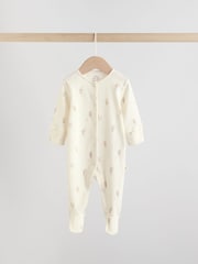 Ecru Fairy Mouse 3 Pack Baby Sleepsuits (0-2yrs) - Image 5 of 12