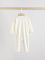 Ecru Fairy Mouse 3 Pack Baby Sleepsuits (0-2yrs) - Image 6 of 12