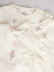 Ecru Fairy Mouse 3 Pack Baby Sleepsuits (0-2yrs) - Image 8 of 12