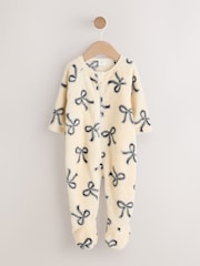 Bow Baby Fleece Sleepsuit - Image 1 of 6