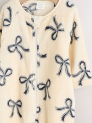 Bow Baby Fleece Sleepsuit - Image 3 of 6