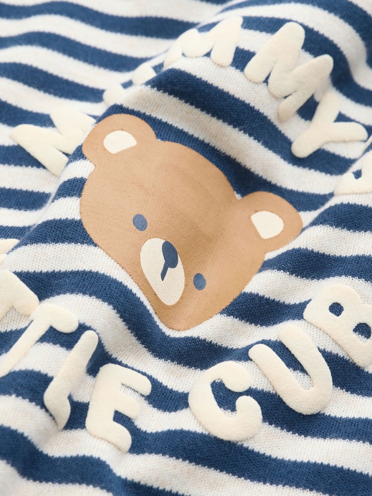 Navy Stripe Mummys Little Cub Baby Family Sleepsuit (0-2yrs) - Image 15 of 15