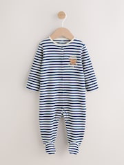Navy Stripe Mummys Little Cub Baby Family Sleepsuit (0-2yrs) - Image 5 of 15