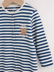 Navy Stripe Mummys Little Cub Baby Family Sleepsuit (0-2yrs) - Image 7 of 15