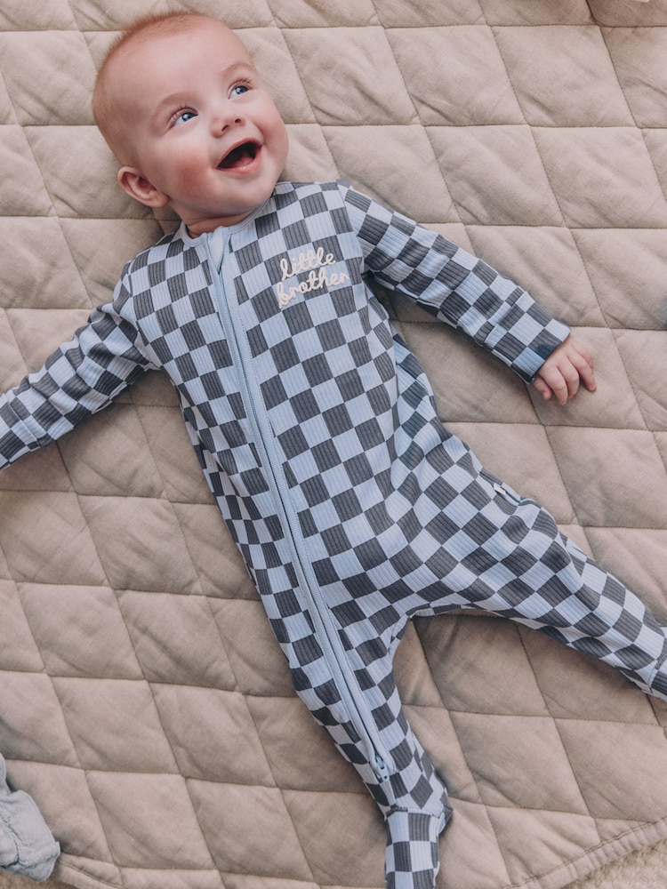 Blue Little Brother Baby Family Sleepsuit (0-2yrs) - Image 1 of 11