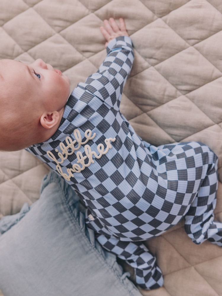 Blue Little Brother Baby Family Sleepsuit (0-2yrs) - Image 2 of 11