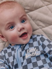 Blue Little Brother Baby Family Sleepsuit (0-2yrs) - Image 3 of 11