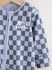 Blue Little Brother Baby Family Sleepsuit (0-2yrs) - Image 6 of 11
