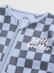 Blue Little Brother Baby Family Sleepsuit (0-2yrs) - Image 7 of 11