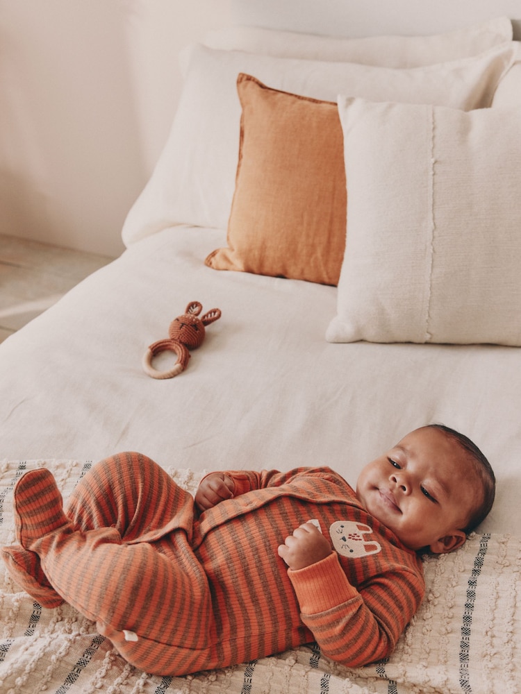 Orange Baby Two Way Zip Sleepsuit (0mths-2yrs) - Image 2 of 19