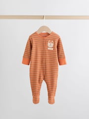 Orange Baby Two Way Zip Sleepsuit (0mths-2yrs) - Image 6 of 19