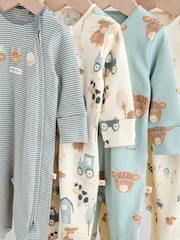 Minerals Baby Hamish Sleepsuits 4 Pack (0-2yrs) - Image 8 of 15