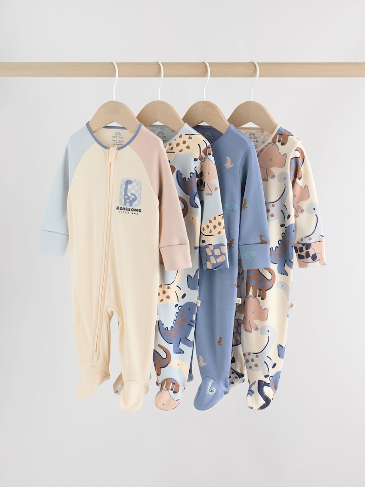 Navy Baby Two Way Zip Sleepsuits 4 Pack (0mths-2yrs) - Image 1 of 15 Navy Baby Two Way Zip Sleepsuits 4 Pack (0mths-2yrs) - Image 1 of 15