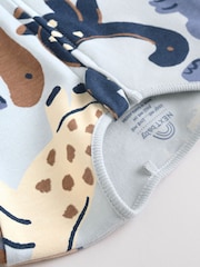 Navy Baby Two Way Zip Sleepsuits 4 Pack (0mths-2yrs) - Image 10 of 15