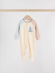 Navy Baby Two Way Zip Sleepsuits 4 Pack (0mths-2yrs) - Image 2 of 15