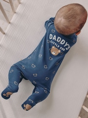 Navy Daddys Little Cub Baby Family Sleepsuit (0-2yrs) - Image 11 of 15