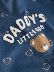 Navy Daddys Little Cub Baby Family Sleepsuit (0-2yrs) - Image 9 of 15