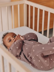 Brown Baby Quilted Bear Sleepsuits 2 Pack - Image 15 of 16