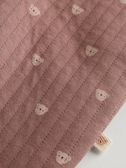 Brown Baby Quilted Bear Sleepsuits 2 Pack - Image 5 of 16