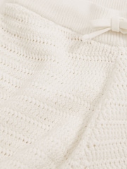 Reiss Off White/Orange Bethany McLaren F1 Team Crochet Shorts - Image 5 of 5