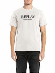 Replay White Logo T-Shirt - Image 1 of 2