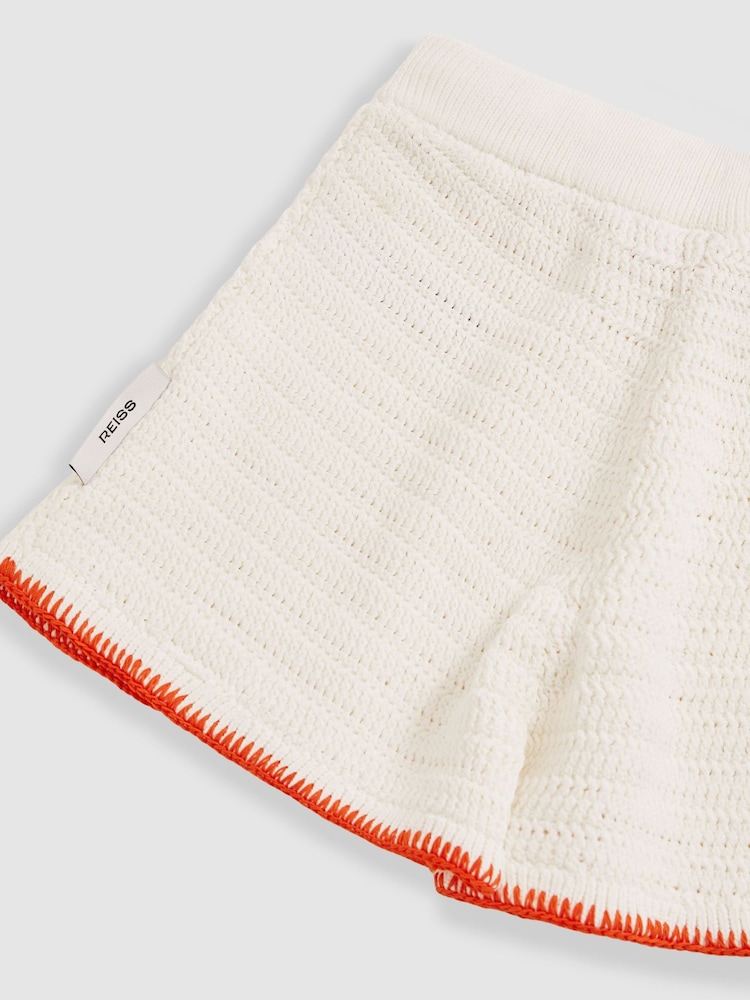 Reiss Off White/Orange Bethany 9-13 yrs McLaren F1 Team Crochet Shorts - Image 6 of 6 Reiss Off White/Orange Bethany 9-13 yrs McLaren F1 Team Crochet Shorts - Image 6 of 6